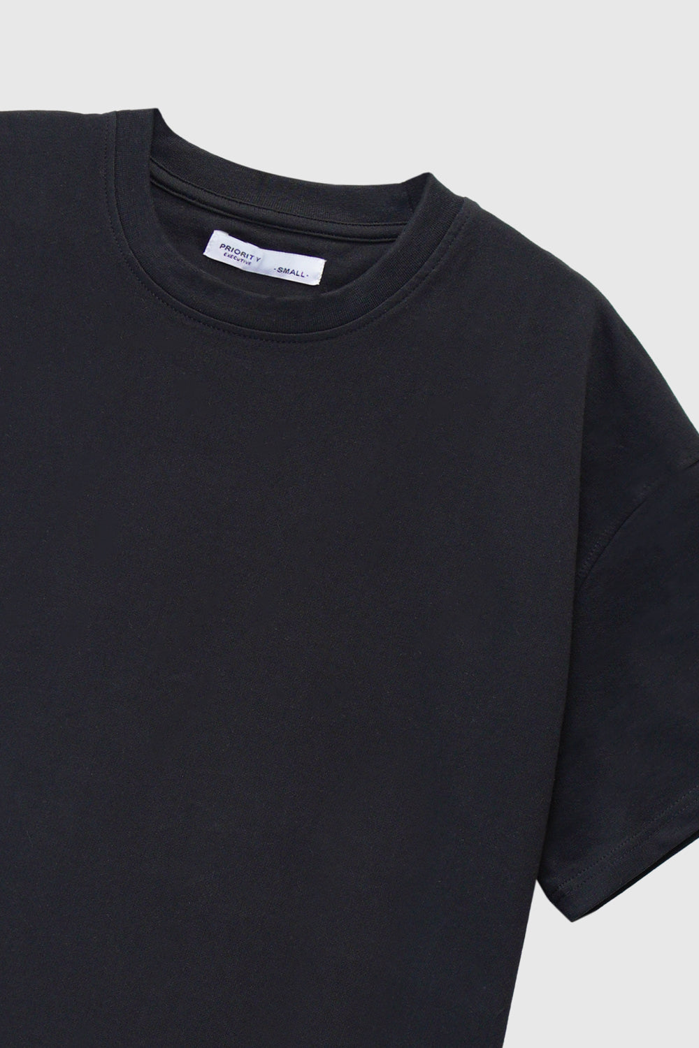 Jet Black Sweater-Knit Tee