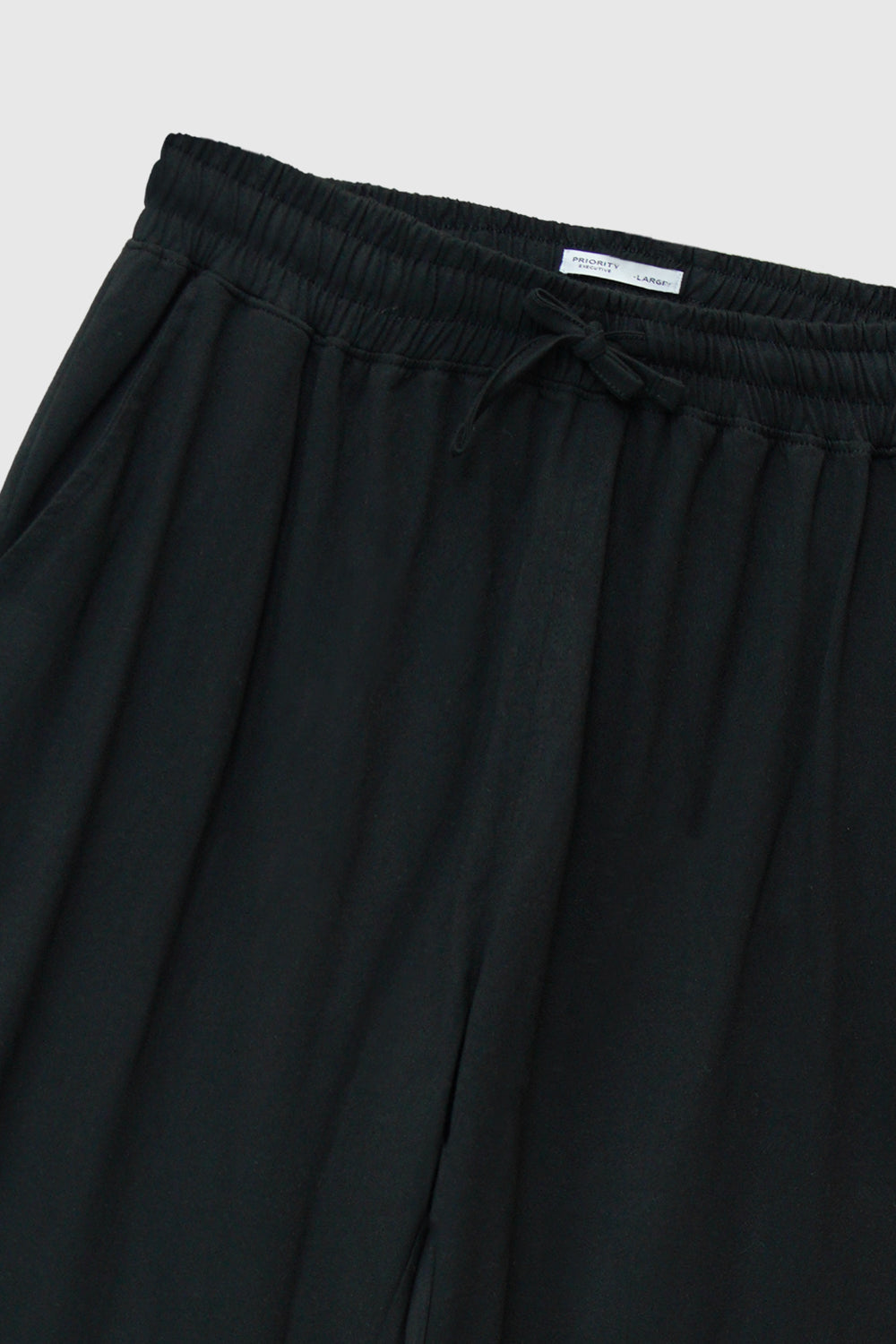 Cotton Jersey JetBlack Loose Fit Trousers